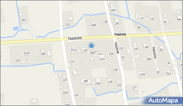 Nadole, Nadole, 104, mapa Nadole