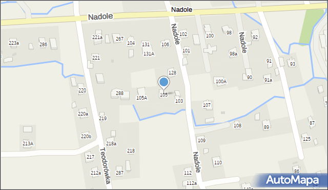 Nadole, Nadole, 105, mapa Nadole