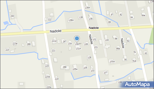 Nadole, Nadole, 131, mapa Nadole