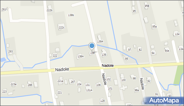 Nadole, Nadole, 138, mapa Nadole