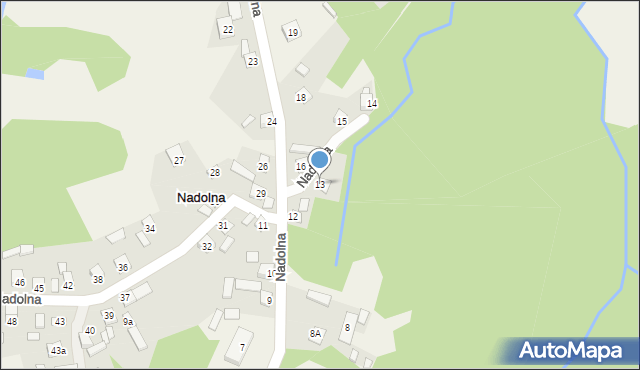 Nadolna, Nadolna, 13, mapa Nadolna