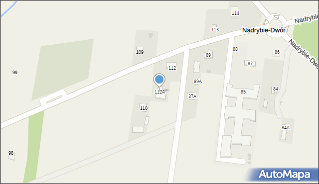 Nadrybie-Wieś, Nadrybie-Wieś, 112A, mapa Nadrybie-Wieś