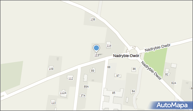 Nadrybie-Wieś, Nadrybie-Wieś, 113, mapa Nadrybie-Wieś