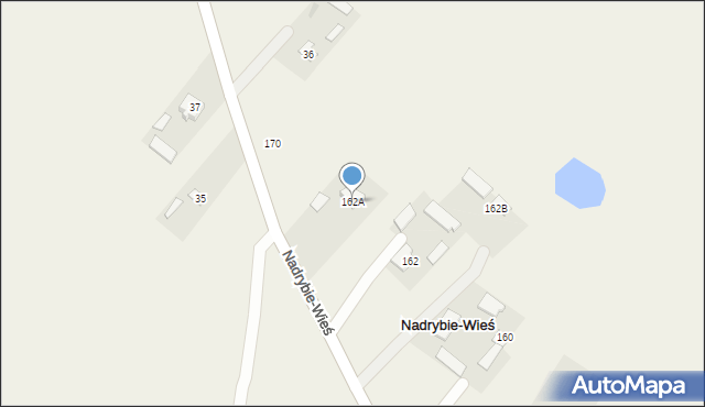 Nadrybie-Wieś, Nadrybie-Wieś, 162A, mapa Nadrybie-Wieś