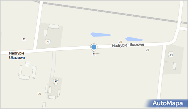 Nadrybie-Wieś, Nadrybie-Wieś, 21, mapa Nadrybie-Wieś