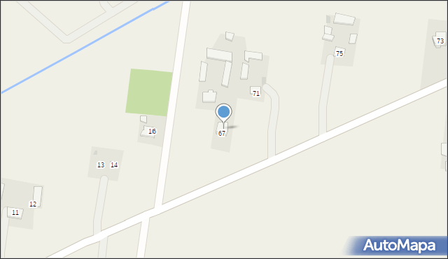 Nadrybie-Wieś, Nadrybie-Wieś, 67a, mapa Nadrybie-Wieś