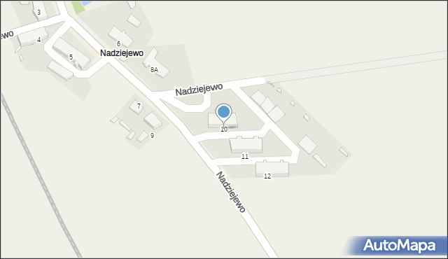 Nadziejewo, Nadziejewo, 10, mapa Nadziejewo