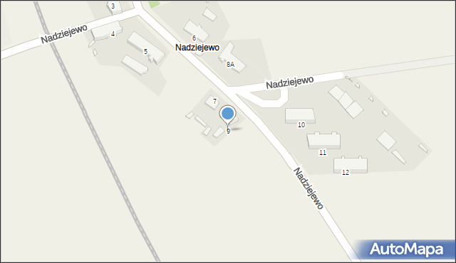 Nadziejewo, Nadziejewo, 9, mapa Nadziejewo