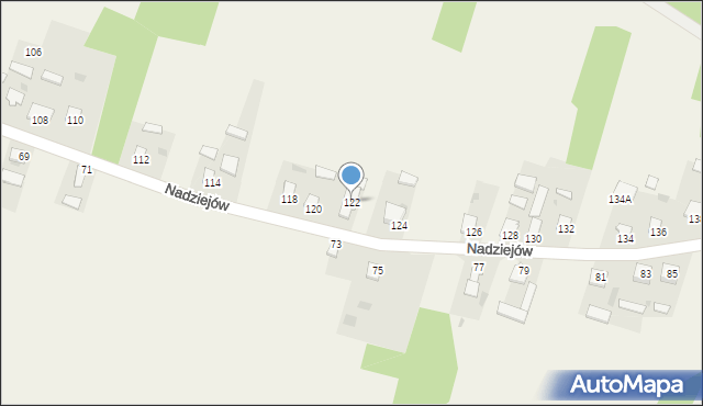 Nadziejów, Nadziejów, 122, mapa Nadziejów