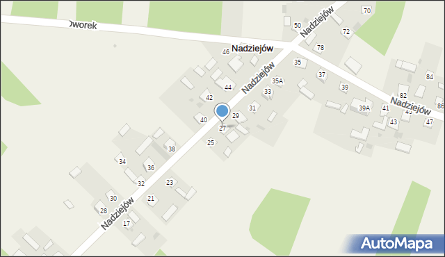 Nadziejów, Nadziejów, 27, mapa Nadziejów