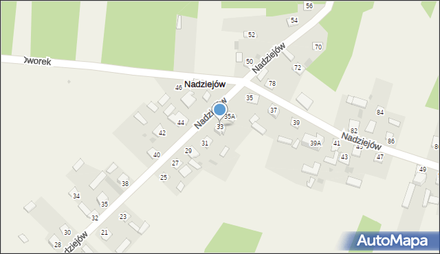 Nadziejów, Nadziejów, 33, mapa Nadziejów