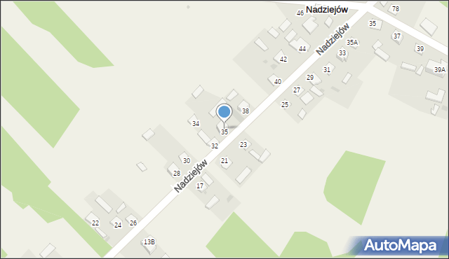 Nadziejów, Nadziejów, 36, mapa Nadziejów