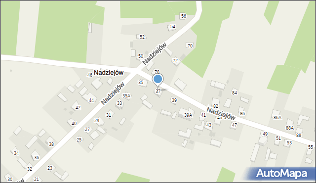 Nadziejów, Nadziejów, 37, mapa Nadziejów