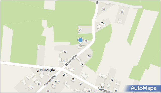 Nadziejów, Nadziejów, 54, mapa Nadziejów