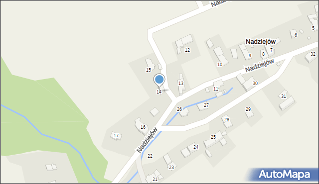 Nadziejów, Nadziejów, 14, mapa Nadziejów