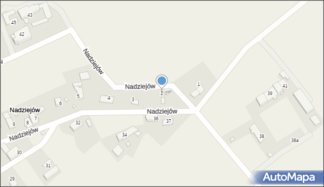 Nadziejów, Nadziejów, 2, mapa Nadziejów