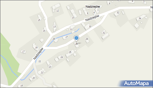 Nadziejów, Nadziejów, 28, mapa Nadziejów