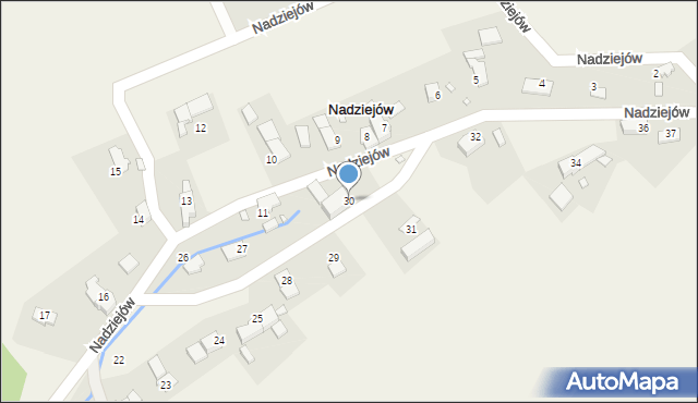 Nadziejów, Nadziejów, 30, mapa Nadziejów