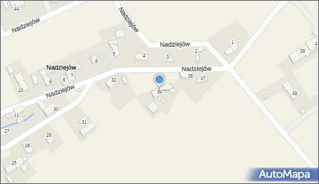 Nadziejów, Nadziejów, 34, mapa Nadziejów