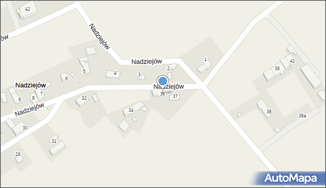 Nadziejów, Nadziejów, 36, mapa Nadziejów