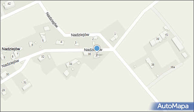 Nadziejów, Nadziejów, 37, mapa Nadziejów