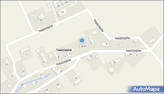 Nadziejów, Nadziejów, 6, mapa Nadziejów