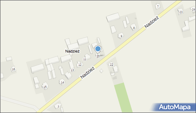 Nadzież, Nadzież, 10, mapa Nadzież