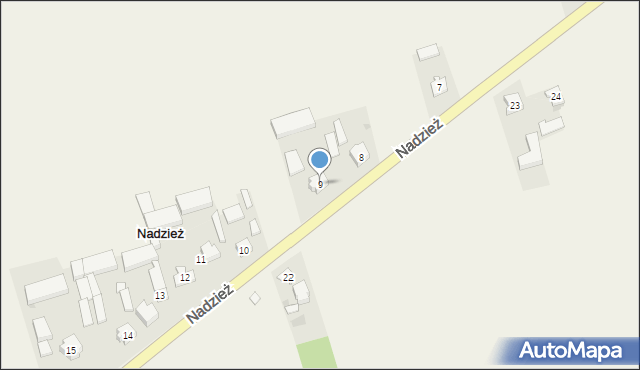 Nadzież, Nadzież, 9, mapa Nadzież