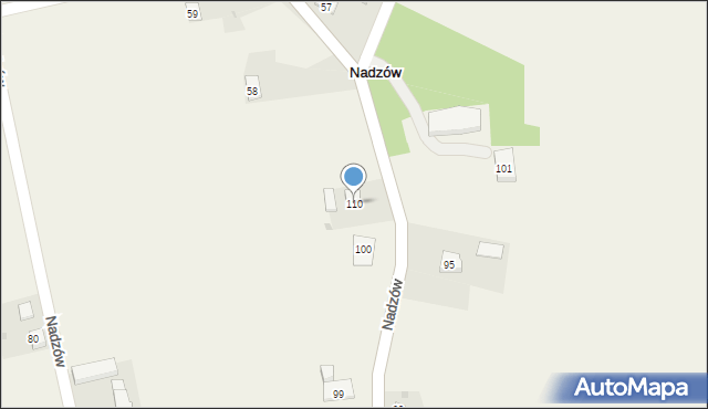 Nadzów, Nadzów, 110, mapa Nadzów