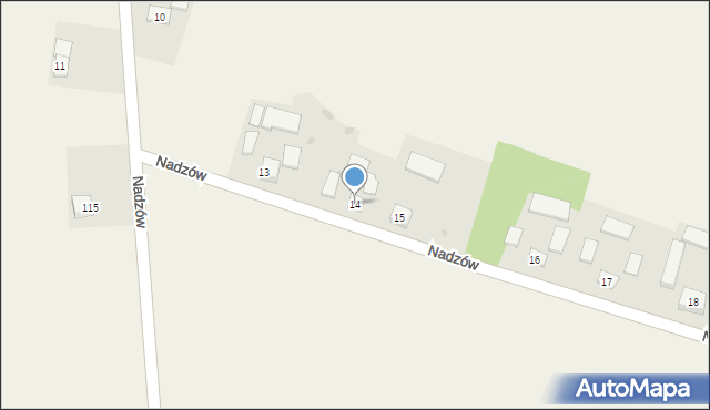 Nadzów, Nadzów, 14, mapa Nadzów