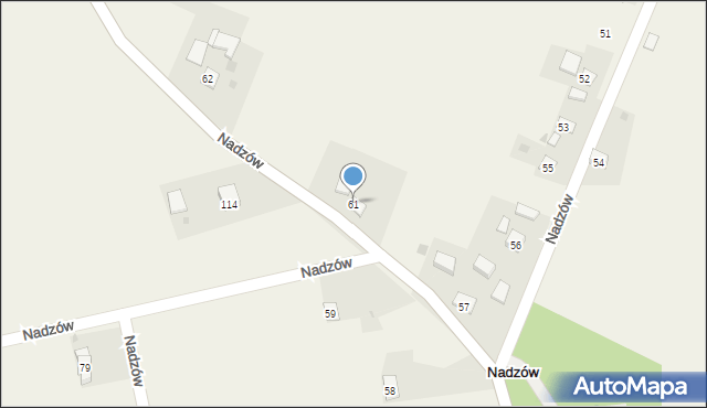 Nadzów, Nadzów, 61, mapa Nadzów