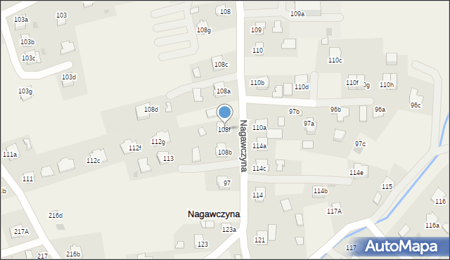 Nagawczyna, Nagawczyna, 108f, mapa Nagawczyna