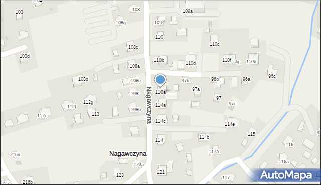 Nagawczyna, Nagawczyna, 110a, mapa Nagawczyna