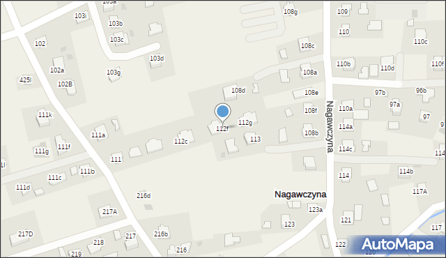 Nagawczyna, Nagawczyna, 112f, mapa Nagawczyna