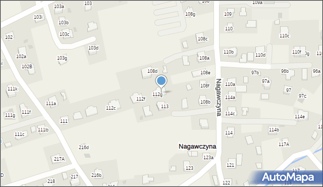 Nagawczyna, Nagawczyna, 112h, mapa Nagawczyna