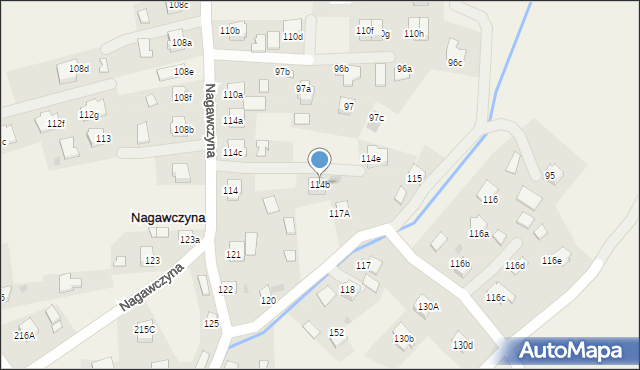 Nagawczyna, Nagawczyna, 114b, mapa Nagawczyna