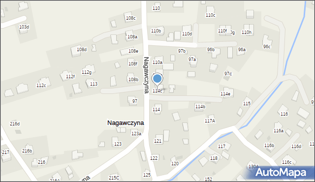 Nagawczyna, Nagawczyna, 114c, mapa Nagawczyna