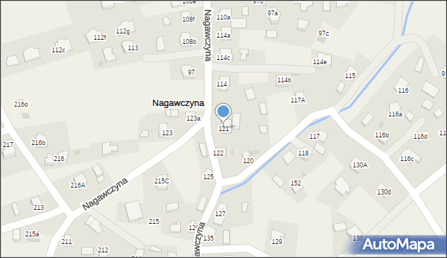 Nagawczyna, Nagawczyna, 121, mapa Nagawczyna