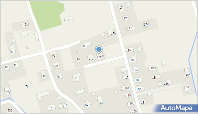 Nagawczyna, Nagawczyna, 17c, mapa Nagawczyna