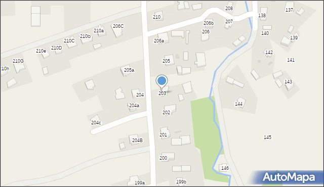 Nagawczyna, Nagawczyna, 203, mapa Nagawczyna