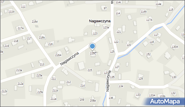 Nagawczyna, Nagawczyna, 215C, mapa Nagawczyna
