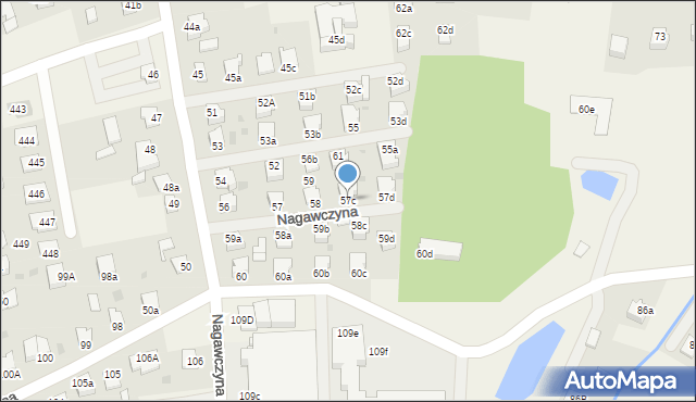 Nagawczyna, Nagawczyna, 57c, mapa Nagawczyna