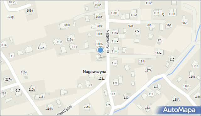 Nagawczyna, Nagawczyna, 97, mapa Nagawczyna