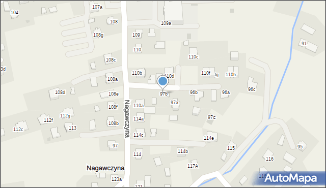 Nagawczyna, Nagawczyna, 97b, mapa Nagawczyna