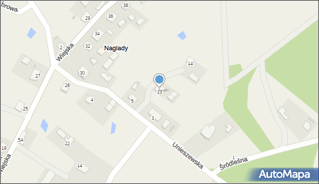 Naglady, Naglady, 13, mapa Naglady