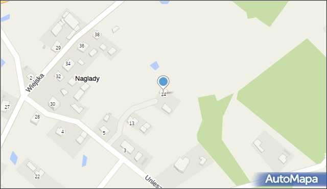 Naglady, Naglady, 14, mapa Naglady