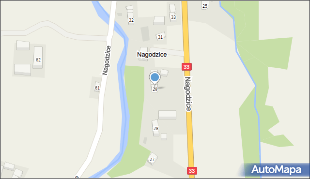 Nagodzice, Nagodzice, 29, mapa Nagodzice