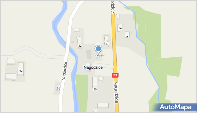 Nagodzice, Nagodzice, 31, mapa Nagodzice