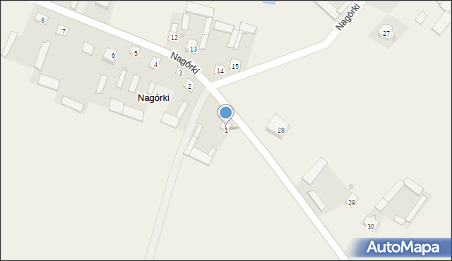 Nagórki, Nagórki, 1, mapa Nagórki