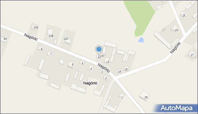 Nagórki, Nagórki, 12, mapa Nagórki